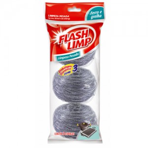Pack Esponjas para Limpeza Pesada 3un - Flashlimp