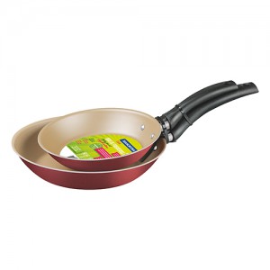 Conjunto de Frigideiras de Alumínio com Revestimento Interno Antiaderente Turim Vermelho 2pçs - Tramontina