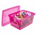 Mini Organizador c/ Alça e Trava 1,5L Pink - Ordene