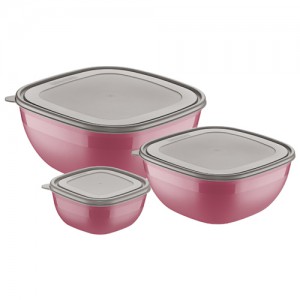 Conjunto de Potes Bowls Mixcolor Rosa 3pçs - Tramontina