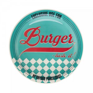 Prato Raso de Porcelana Burger Blue 26cm - Oxford