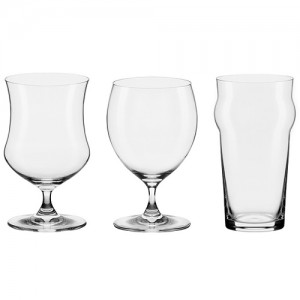 Conjunto de Taças e Copo de Cristal para Cerveja Pub Classic 3pçs - Oxford