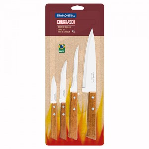 Jogo de Facas Inox Churrasco Naturalle 4pçs - Tramontina