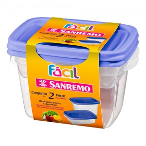 Conjunto 2 Potes Retangulares Fácil - Sanremo