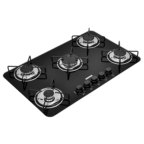 Cooktop Glass Brasil 5GG 70 Gás em Vidro Temperado c/ 5 Queimadores - Tramontina