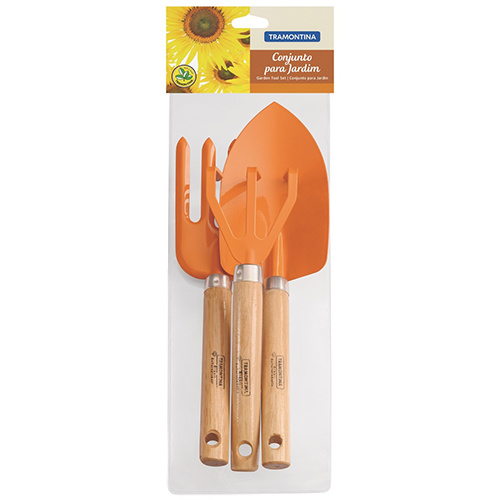 Conjunto para Jardim com Cabos de Madeira 3pçs - Tramontina