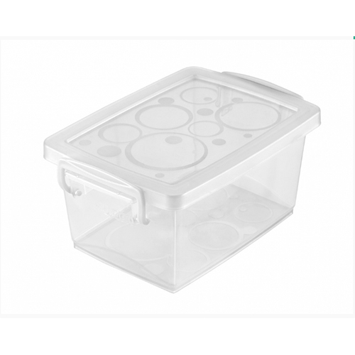 Mini Organizador com Alça e Trava 400ml Cristal - Ordene