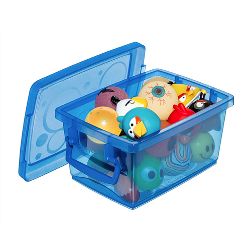Mini Organizador c/ Alça e Trava 650ml Azul - Ordene