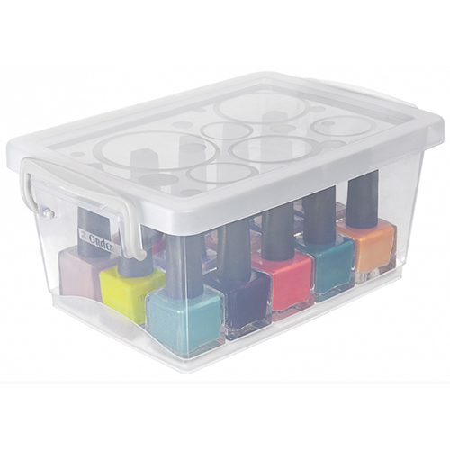 Mini Organizador com Alça e Trava 1,5L Cristal - Ordene