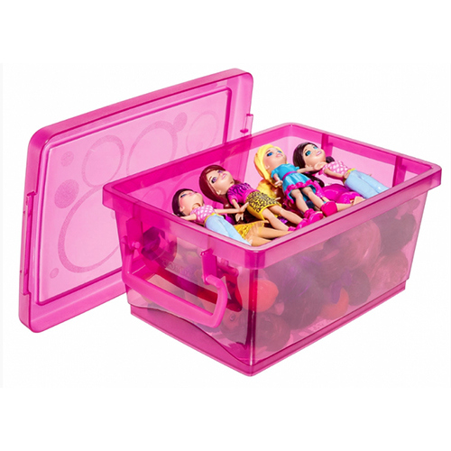 Mini Organizador c/ Alça e Trava 1,5L Pink - Ordene