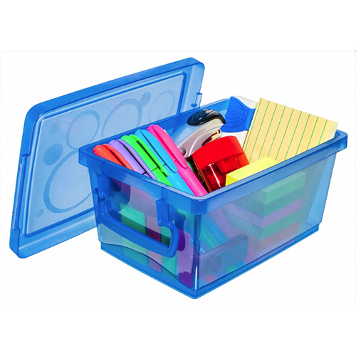 Mini Organizador c/ Alça e Trava 1,5L Azul - Ordene