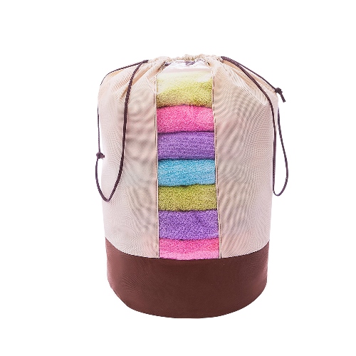 Saco Organizador Redondo para Roupas Bege - Secalux