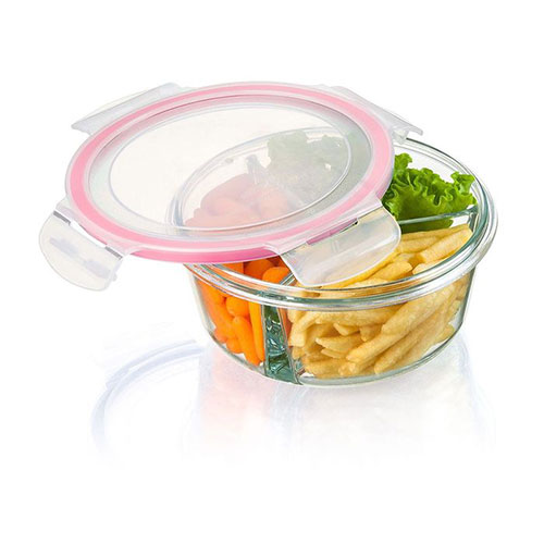Pote de Vidro Redondo Hermético com Divisória Special Glass 800ml - Sanremo