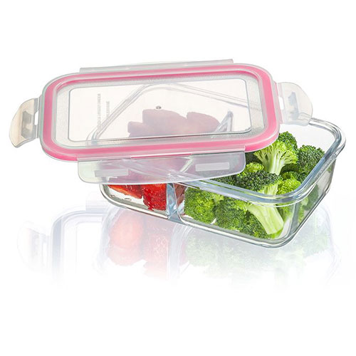 Pote de Vidro Retangular Hermético com Divisória Special Glass 800ml - Sanremo