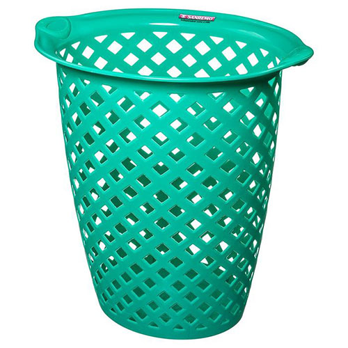 Cesto Plástico para Roupas Verde 30L - Sanremo