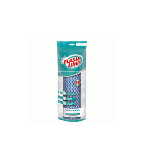Rolo de Pano Multiuso Azul 25pçs - FlashLimp
