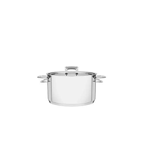 Caçarola Funda em Aço Inox Brava c/ Duas Alças e Fundo Triplo 16cm - Tramontina