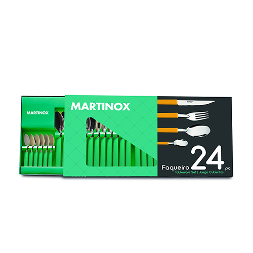 Faqueiro Primavera Verde Turquesa 24pçs - Martinazzo