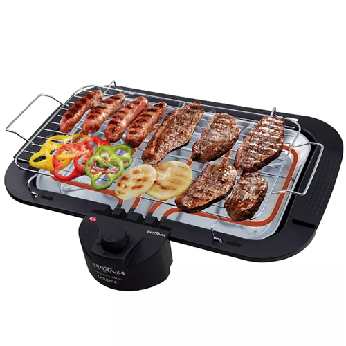 Churrasqueira Elétrica Gourmet com Termostato Preta - Britânia
