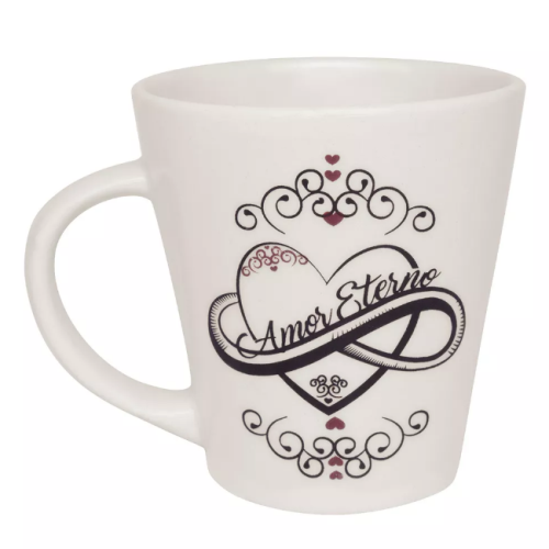 Caneca Drop de Porcelana Personalizada Biona Amor Eterno 250ml - Oxford