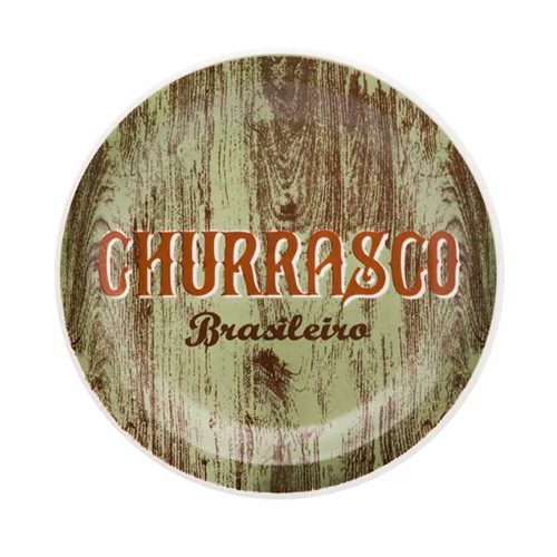 Prato Raso de Porcelana Churrasco Green 26cm - Oxford