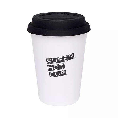 Copo Trip de Porcelana c/ Tampa Silicone Super 300ml - Oxford
