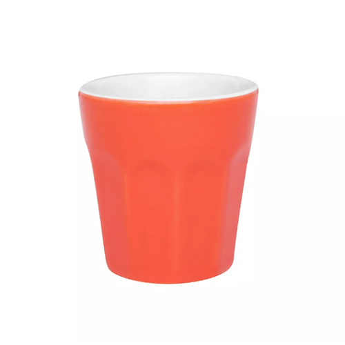 Copo de Cerâmica Pequeno Laranja e Branco 90ml - Oxford