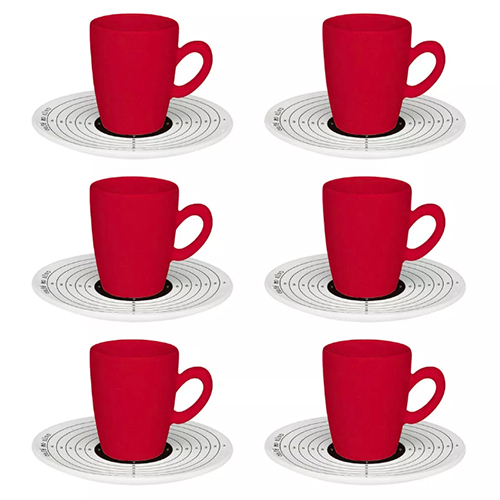 Conjunto de Xícaras para Café de Cerâmica Expresso Café ao Alvo 6pçs - Oxford