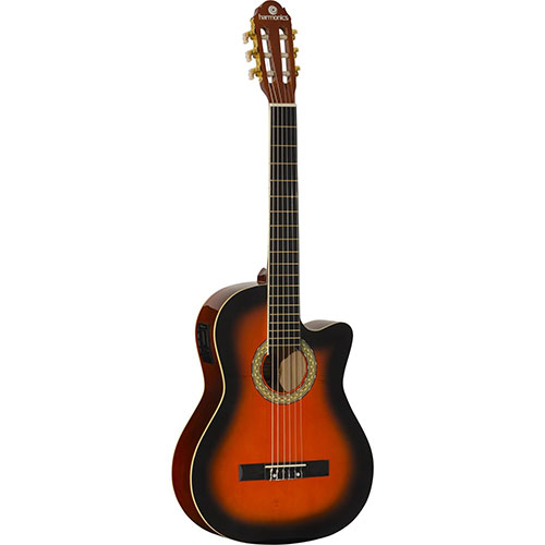 Violão Eletroacústico com Cordas de Nylon Sunburst - Harmonics