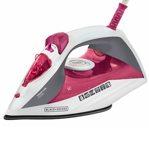Ferro a Vapor com Revestimento Antiaderente Rosa e Cinza - Black&Decker