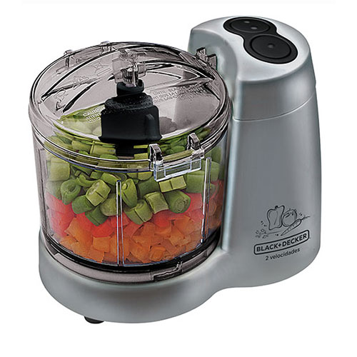 Mini Processador com 2 Velocidades e Função Pulsar Prata - Black&Decker