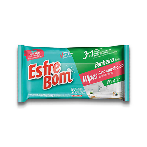 Wipes Pano Umedecido para Banheiro EsfreBom Flow Pack Pinho - Bettanin