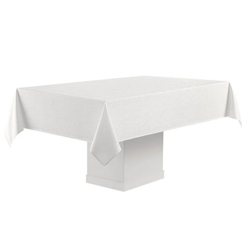 Toalha de Mesa Faenza Branca Retangular p/ Mesas de 8 Lugares 160 x 270cm - Karsten
