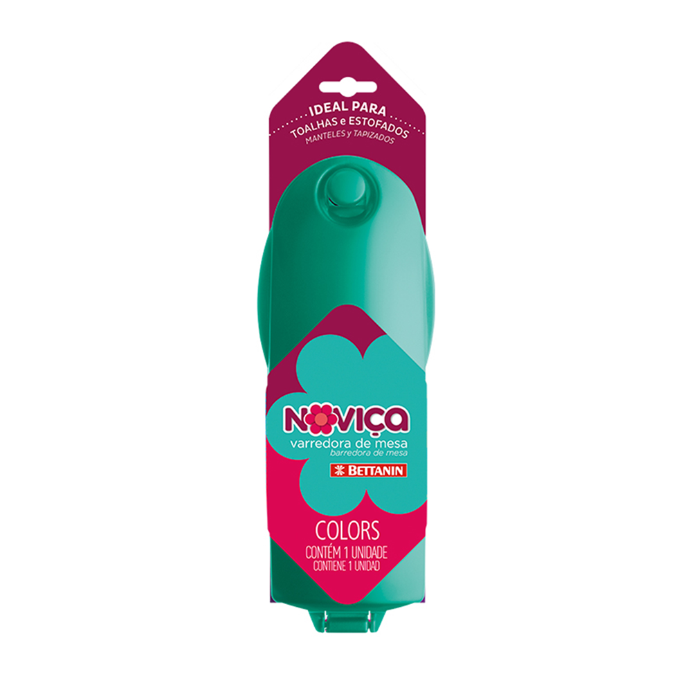 Escova Plástica Varredora de Mesa Colors Noviça Verde - Bettanin