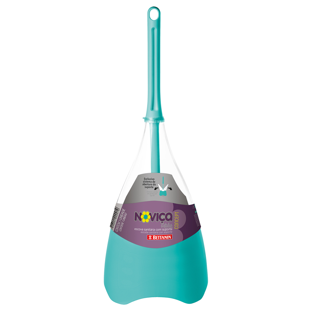 Escova Sanitária com Suporte Pétala Sanilux Concept Noviça Verde - Bettanin