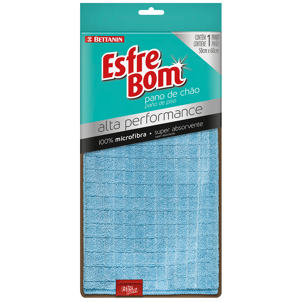Pano De Chão em Microfibra Alta Performance EsfreBom Azul - Bettanin