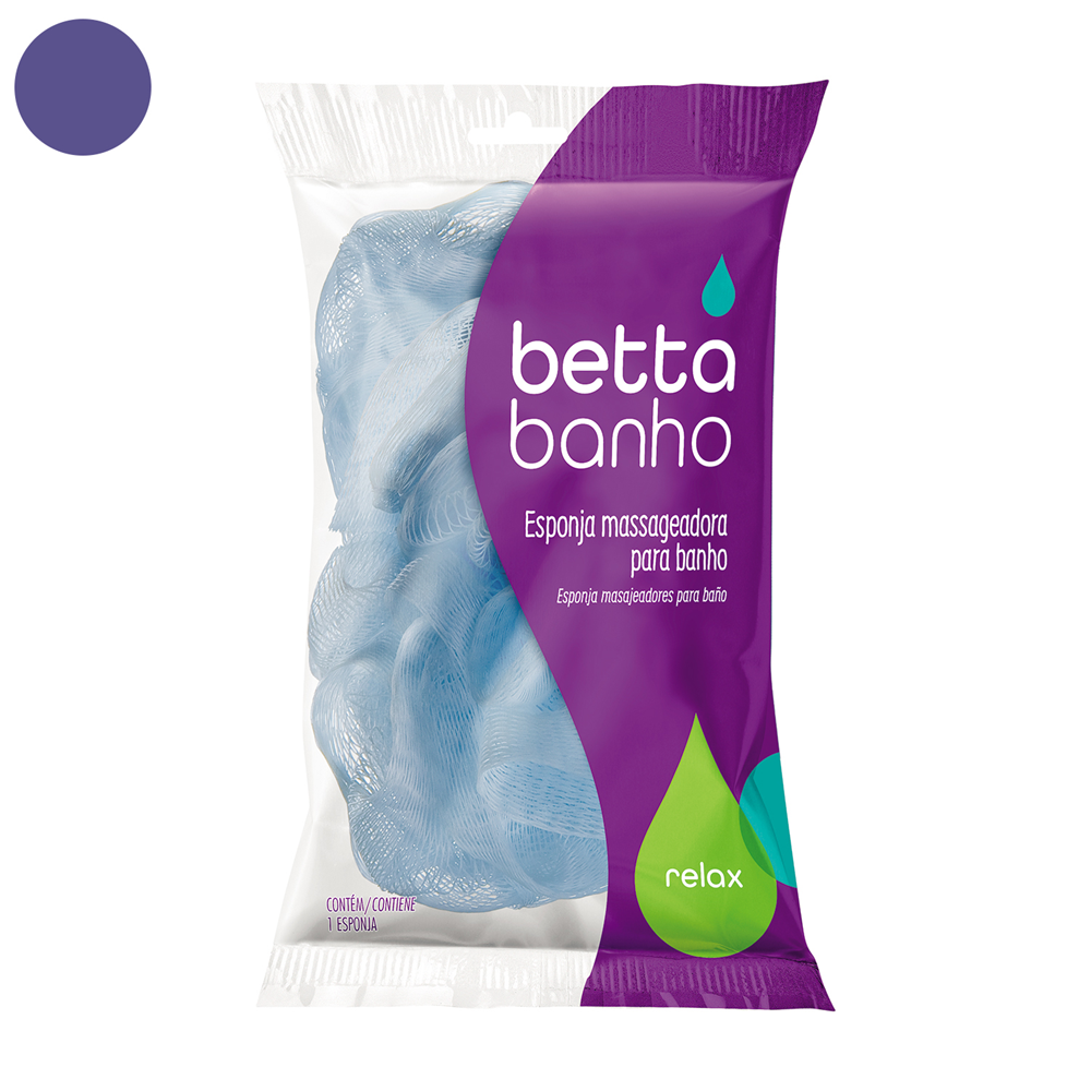 Esponja Massageadora Relax BettaBanho Roxa - Bettanin