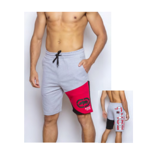 Bermuda de Moletom Masculina Cinza Mescla - Ecko
