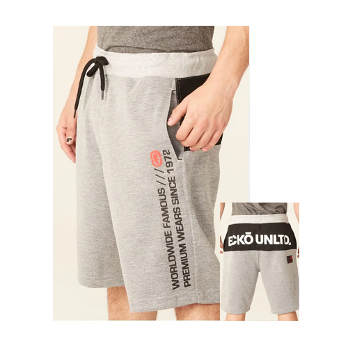 Bermuda de Moletom Masculina Cinza Mescla  - Ecko