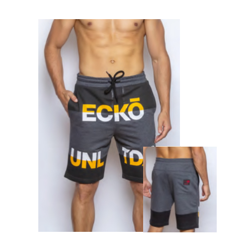 Bermuda de Moletom Masculina Grafite Mescla  - Ecko