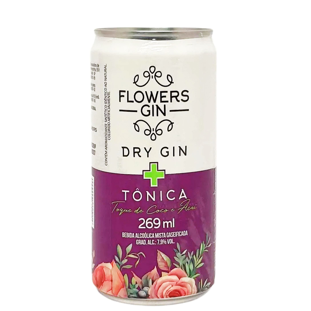 Gin & Tônica Flowers Coco e Açaí 269ml