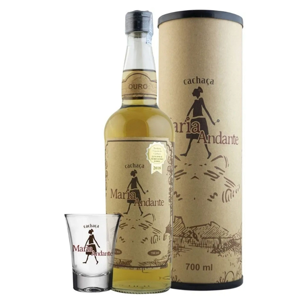 Cachaça Maria Andante 700ml com Box e Copo