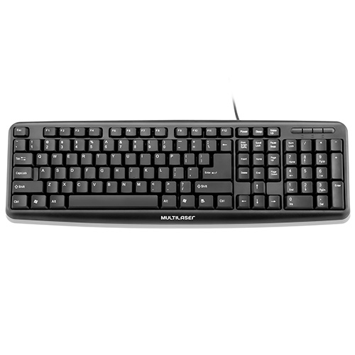 Teclado Básico Slim Preto USB - Multilaser