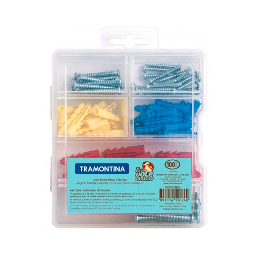 Jogo de Buchas e Parafusos 100 pçs - Tramontina