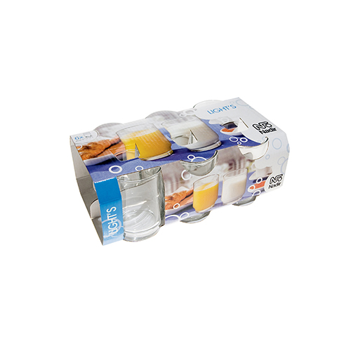 Jogo com 6 Copos Lights Suco 260ml - Nadir