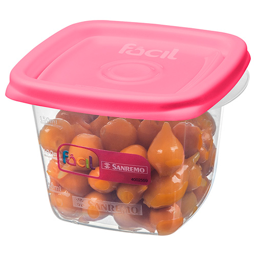 Pote Quadrado 200 ml Fácil - Sanremo
