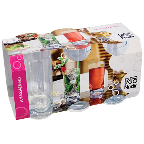 Jogo de Copos Amassadinho Long Drink 310ml com 6 - Nadir