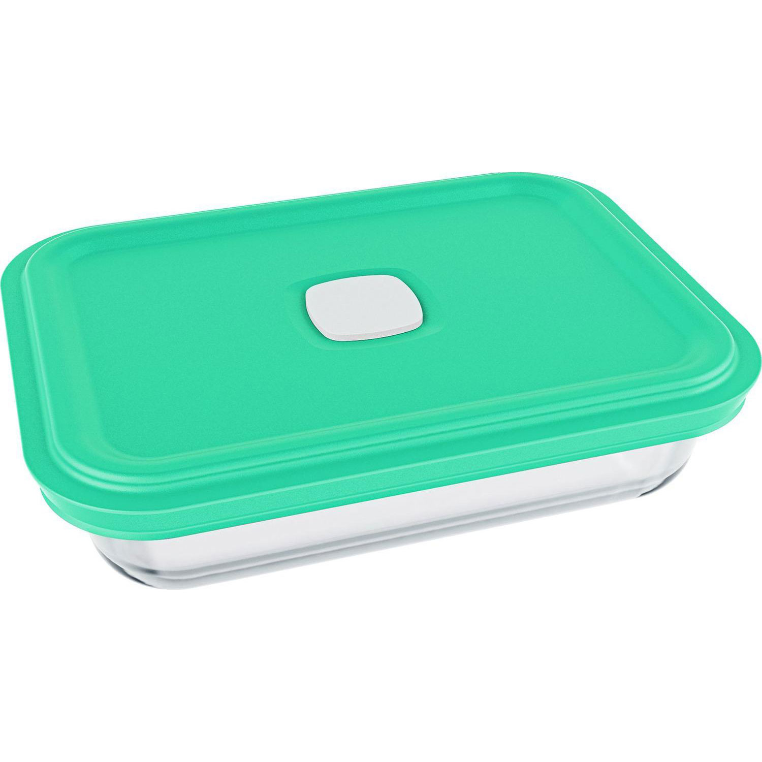 Pote de Vidro Facilita Vap Retangular com Tampa Plástica Verde 750ml - Marinex