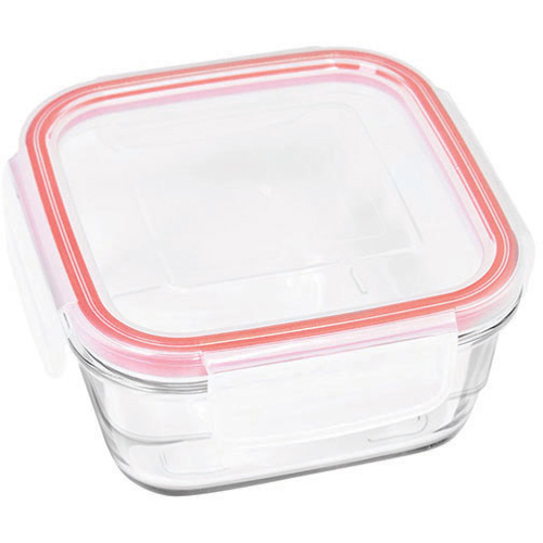 Pote de Vidro Facilita Hermetic Quadrado com Tampa 500ml - Marinex