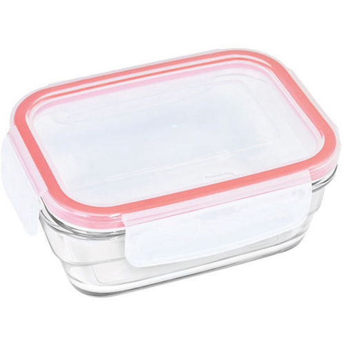 Pote de Vidro Facilita Hermetic Retangular com Tampa 400ml - Marinex